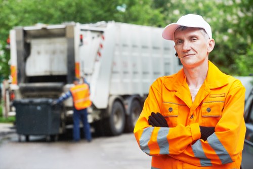 Efficient waste transportation vehicles at a construction site