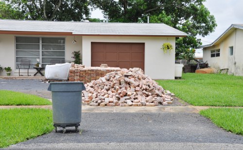 Recycled construction materials ready for eco-friendly disposal