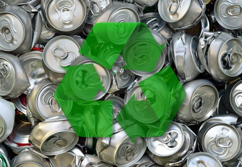 Efficient waste management process in action
